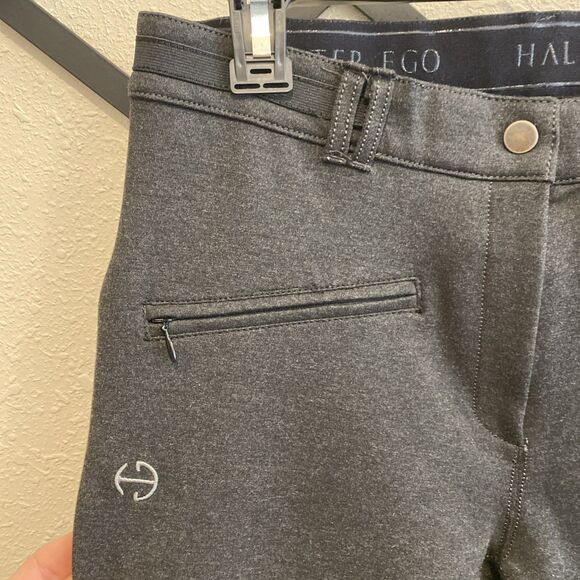 Halter Ego Full Seat Breeches Riding Pants Womens Size 32 Gray Equestrian - Picture 5 of 13